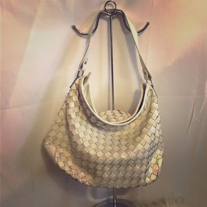 Michael Kors woven white purse